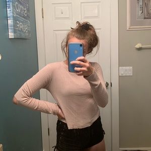 dusty pink forever 21 long sleeve